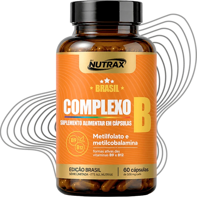 Frasco de Complexo B com 60 cápsulas